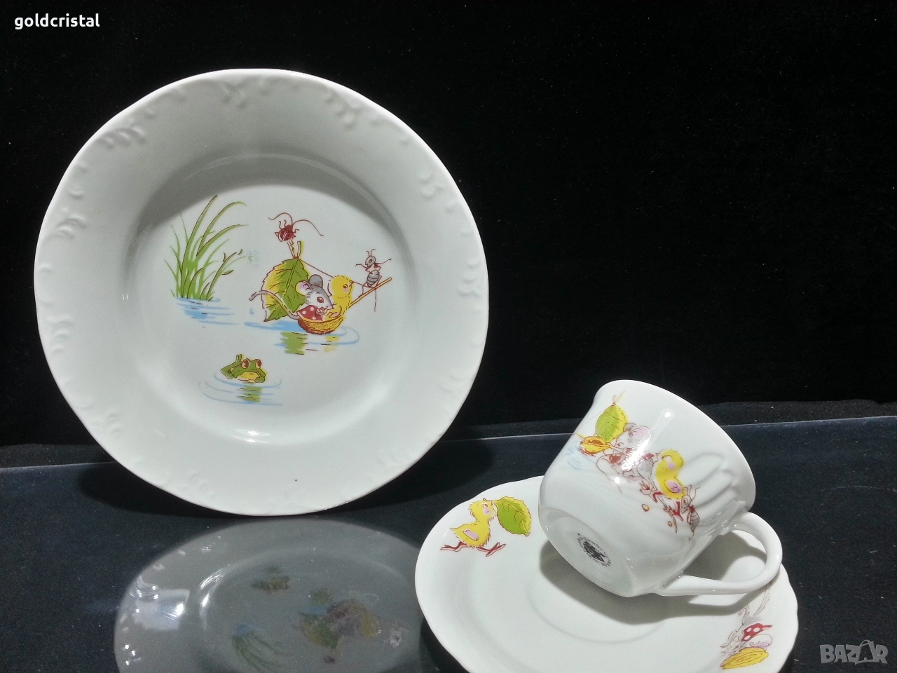 Стар български порцелан детски комплект , снимка 1