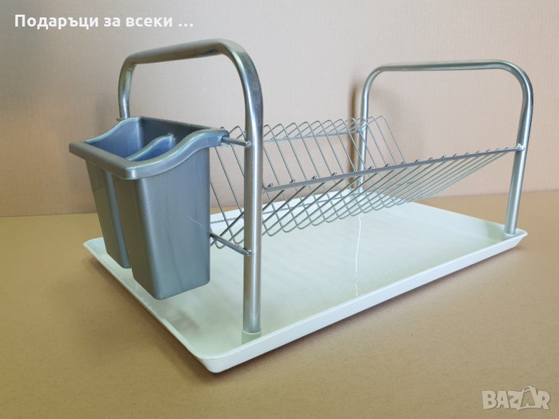 НОВО! Сушилник за чинии  с табла и кошничка, снимка 1