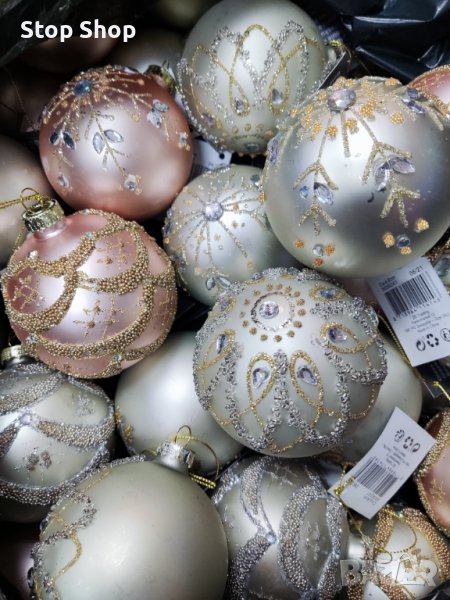 Стъклени коледни топки за елха декорация , снимка 1