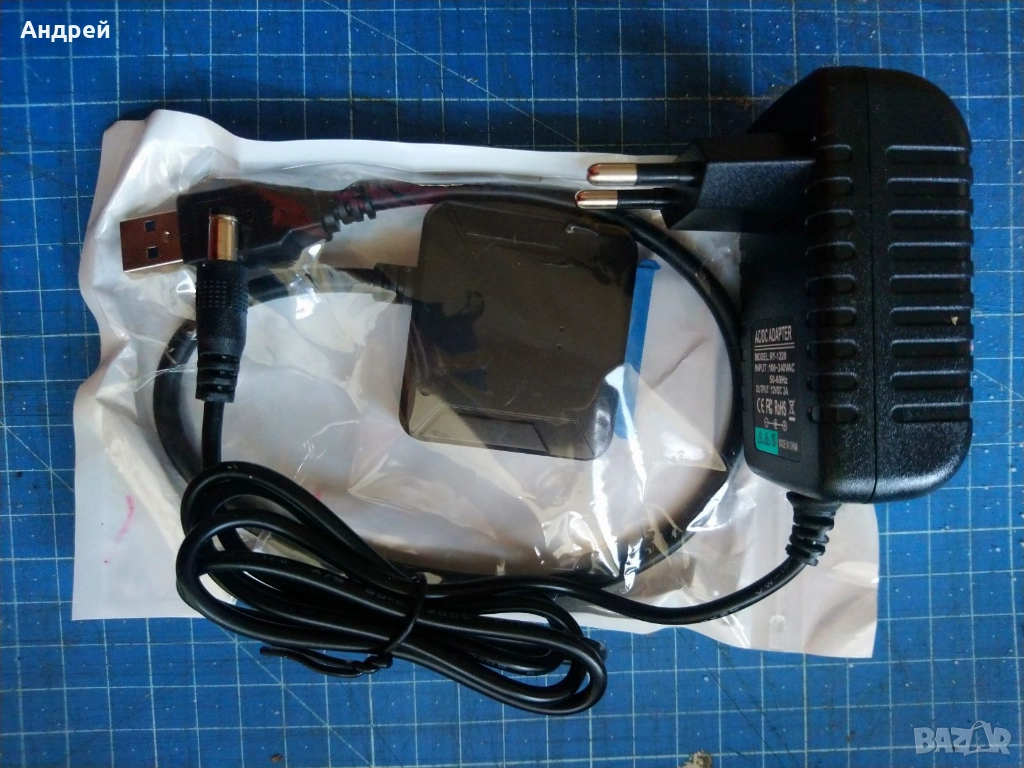 SATA3 ------  USB3.0  кабел към твърд диск 2.5"/3,5" + adapter 12v, снимка 1