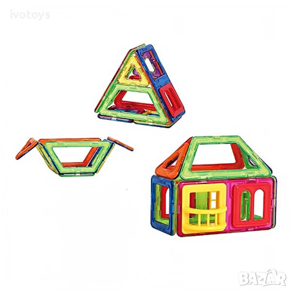 Детски магнитен конструктор (12 елемента) - Код 5263, снимка 1