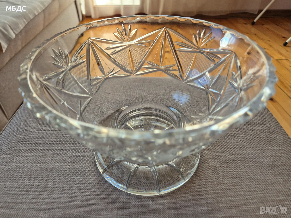 Кристални купички, кристален пепелник, снимка 1