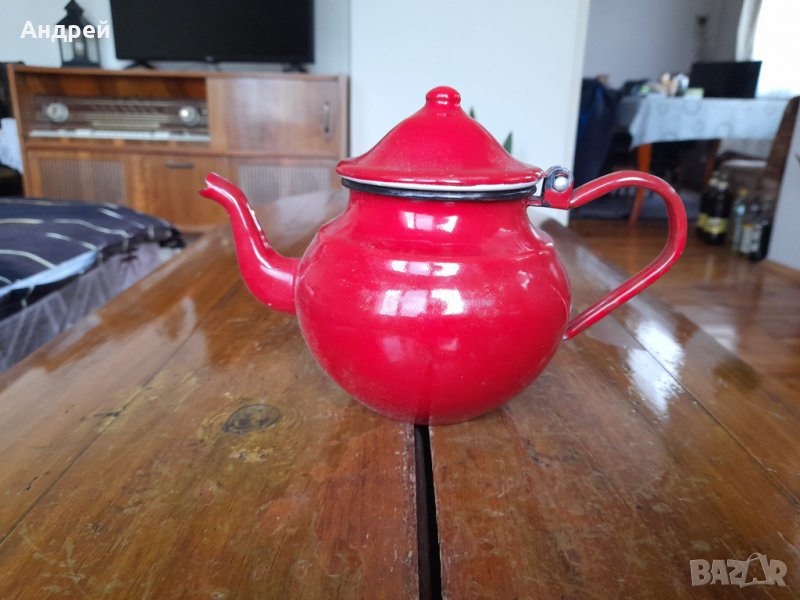 Стар емайлиран чайник #27, снимка 1