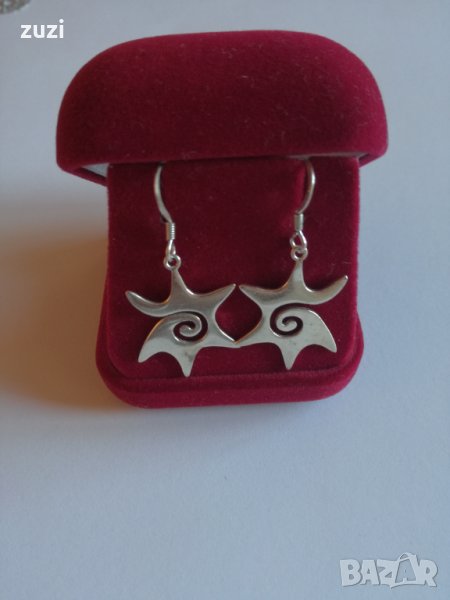 Сребърни  висящи обеци  - сребро проба 925, снимка 1