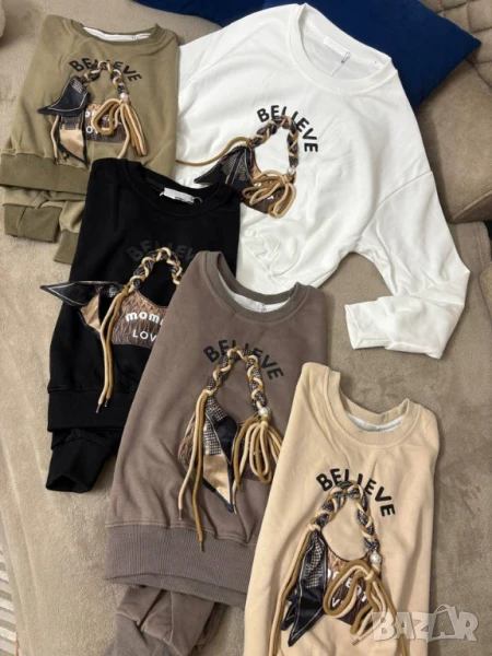 Памучна блуза с 3Д декорация , снимка 1