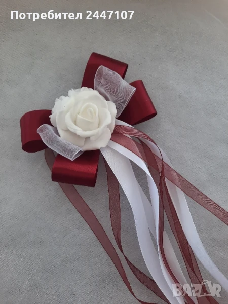 Сватбена украса за автомобил, снимка 1