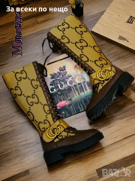 Gucci Дамски Ботуши Естествена Кожа Гучи Код D1622, снимка 1