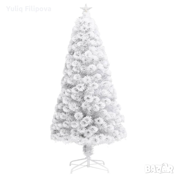 Изкуствена коледна елха - бяла, снимка 1