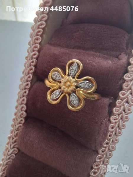 ЗЛАТЕН ДАМСКИ ПРЪСТЕН 22К. , снимка 1