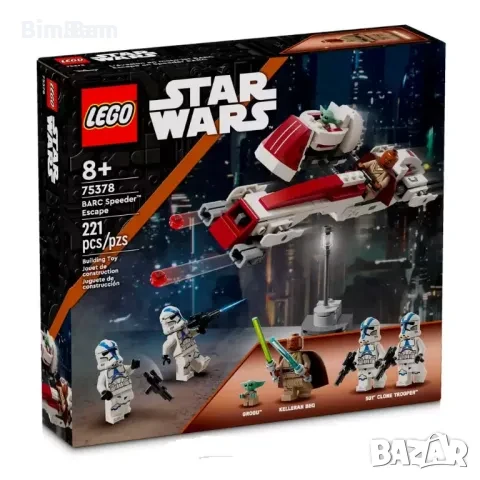 Конструктор LEGO® Star Wars™ 75378 - Бягство с BARC скутер / 221 части, снимка 1