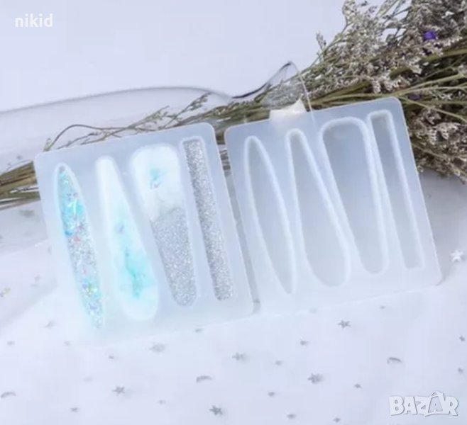 4 фиби Фиба силиконов молд форма калъп за смола направа на фибички, снимка 1