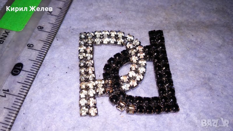 СРЕБРИСТА КРИСТАЛНА МОДНА АРТ - АПЛИКАЦИЯ ЕМБЛЕМА 34565, снимка 1