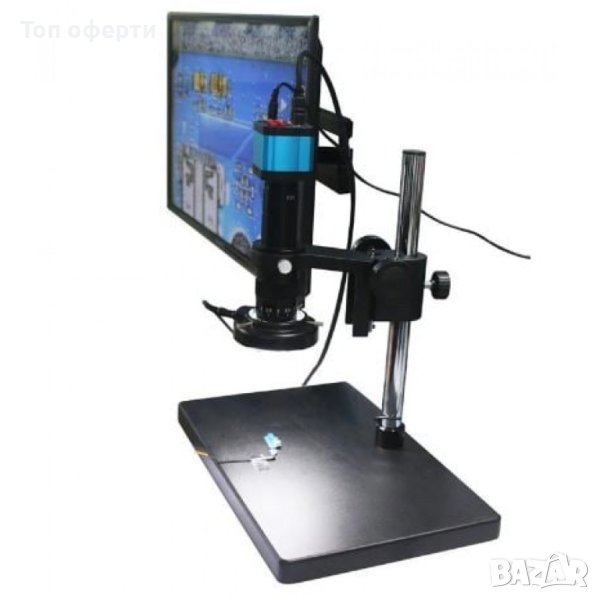 SUNSHINE MS10E-03 HDMI USB цифров екран сканиращ електронен тринокулярен дисплей микроскоп с 10 инча, снимка 1