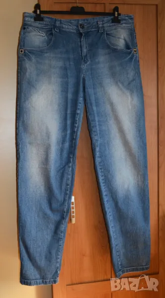 Есенни  дамски дънки светлосини унисекс на по-светли нюанси., снимка 1