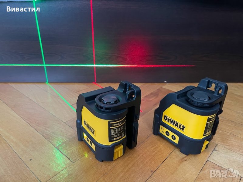 Нов Линеен лазерен нивелир зелен DeWALT DW088CG и червен DW088., снимка 1