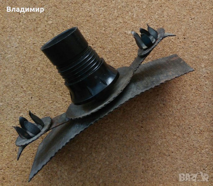 Свещник/нощна лампа от ковано желязо за две свещи , снимка 1