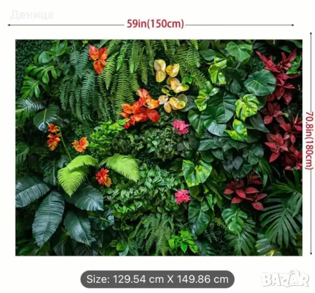 Фото текстилно платно тропикал , снимка 1