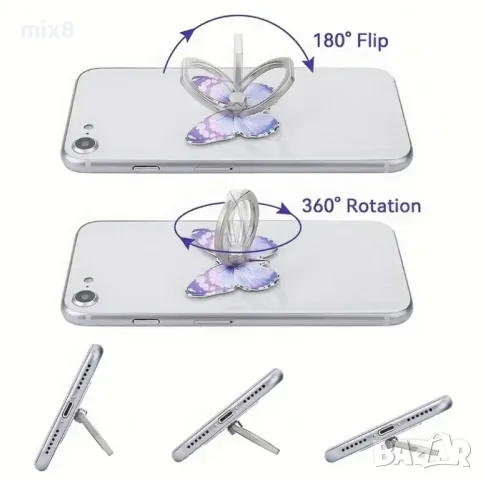 Самозалепващ се ринг държач за смартфон , снимка 2 - Селфи стикове, аксесоари - 49880666