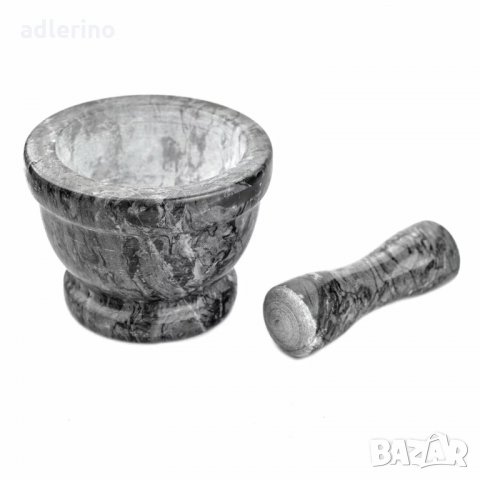 Гранитено хаванче XL, хаванче, кухненско хаванче с чукало, Д 14,5 см, тъмно сиво, снимка 3 - Аксесоари за кухня - 34391088