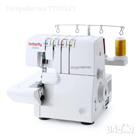 НОВИ 4-конечни оверлози + Пико BUTTERFLY JN884 .Гаранция 3 години !, снимка 3 - Шевни машини - 54110103