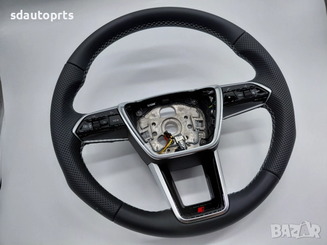 Нов спортен волан S Line за Audi A6 C8 A7 A8 E-tron ​​Q8 E Tron, снимка 4 - Части - 52184090
