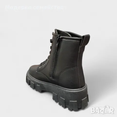 Дамски зимни боти с връзки Карл , снимка 4 - Дамски боти - 47507712