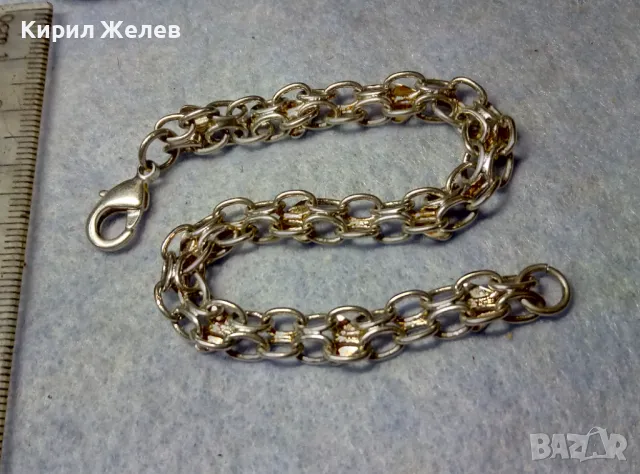 ДЕБЕЛО ПОСРЕБРЕНА АРТ ГРИВНА от БЛАГОРОДНА СТОМАНА РОМАНТИЧНА ВИНТИДЖ ПЛЕТКА със СЪРЧИЦА 49279, снимка 11 - Гривни - 49886296