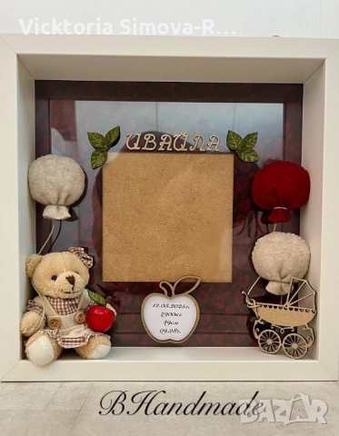 3D рамка за снимки, декорация за бебешка/детска стая - тип визитка, снимка 9 - Декорация за дома - 27168647