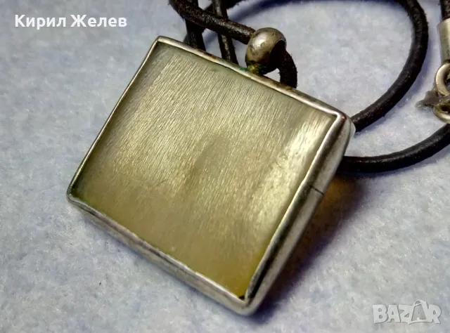 СТАРО КОЛИЕ УНИКАТ КОСТ с РЪЧНО ИНКРУСТИРАН КРАЛСКИ СЕДЕФ в МЕЛХИОРЕН ОБКОВ ЧАСТ от КОМПЛЕКТ 50120, снимка 4 - Антикварни и старинни предмети - 49885936