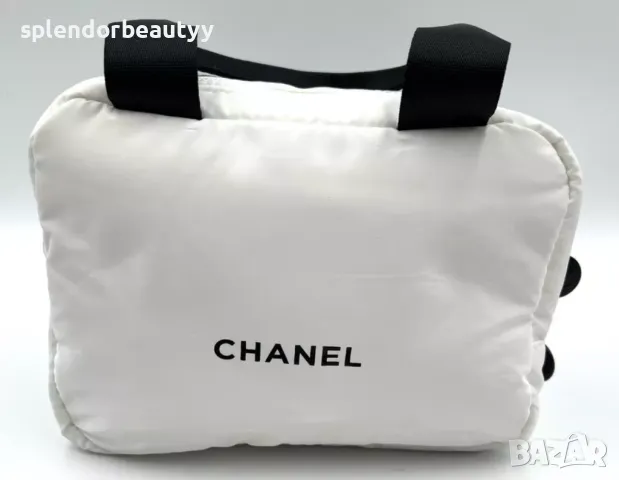 Chanel Mini Boston,козметична чанта, Бяла Чанта за грим, несесер, снимка 3 - Чанти - 49121119
