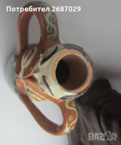 Керамика фигура съд с капак или свещник с подпис, снимка 7 - Декорация за дома - 31373401