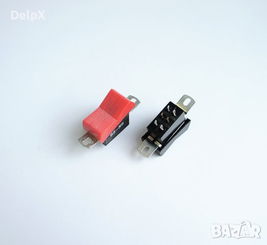 Български ключ, 6pin, 2 положения, червен/черен, 26x13mm