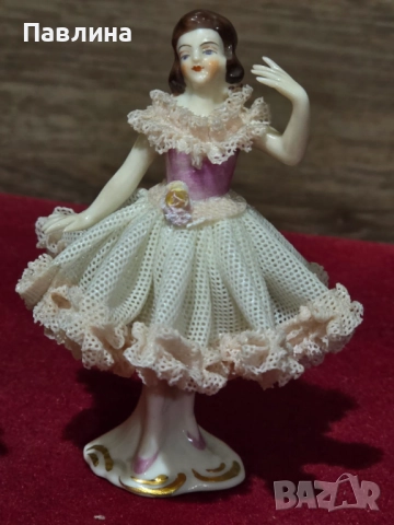 Дрезденска порцеланова балерина, снимка 8 - Статуетки - 52189996