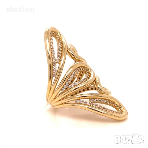 Златен дамски пръстен 9,29гр. 14кр. проба:585 размер:55 модел:32607-1, снимка 3 - Пръстени - 50816769