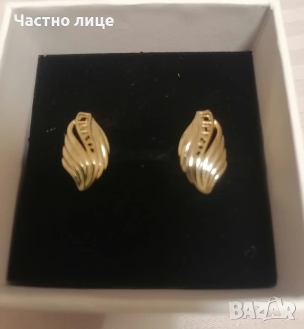 Нови позлатени дамски обеци , снимка 2 - Обеци - 53926973