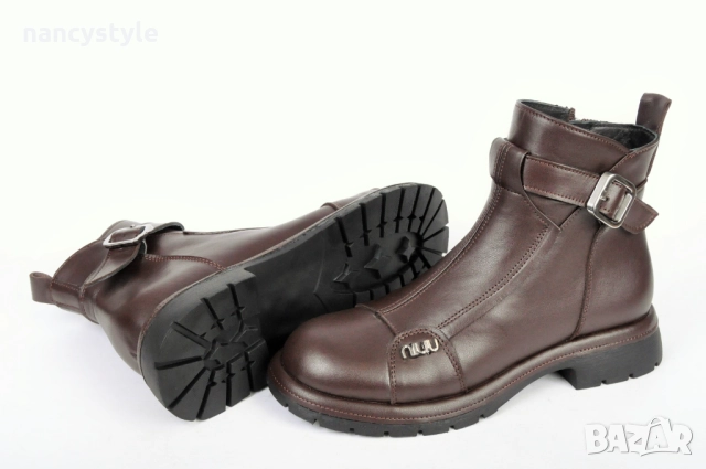 ЗИМА '25'26! Дамски боти от естествена кожа - Два цвята, снимка 9 - Дамски боти - 52288977