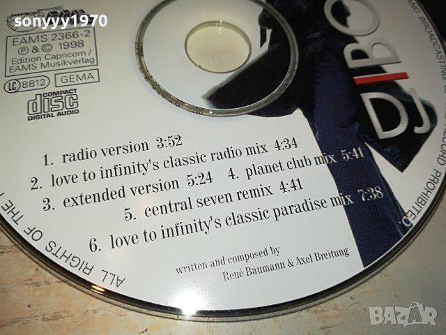 DJ BOBO-WHERE IS YOUR LOVE CD 2104231200, снимка 9 - CD дискове - 40435479