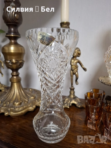 Кристална ваза , снимка 2 - Вази - 51887373