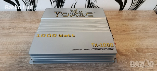 Усилвател Toxic TX-1000, снимка 2 - Ресийвъри, усилватели, смесителни пултове - 53977103