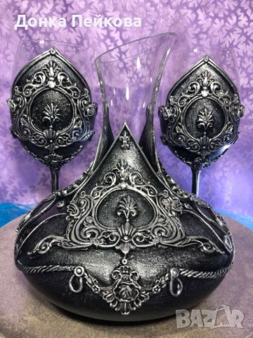 Декантер с две чаши, снимка 10 - Сервизи - 33293675