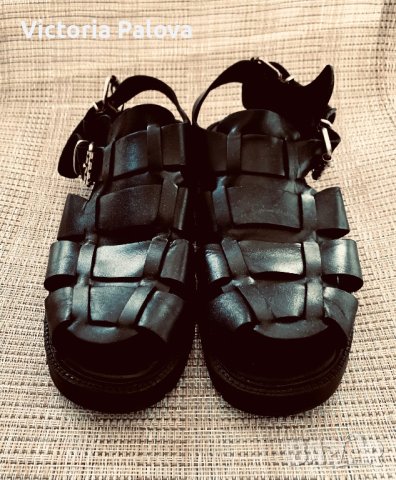 Модерни груби сандали естествена кожа, снимка 3 - Сандали - 40633794