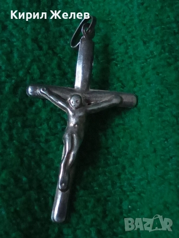 Старо сребърно кръстче 52163, снимка 5 - Колиета, медальони, синджири - 52361146