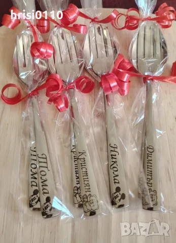 Гравирани детски прибори с име и картинка по ваше желание , снимка 7 - Други - 48622749