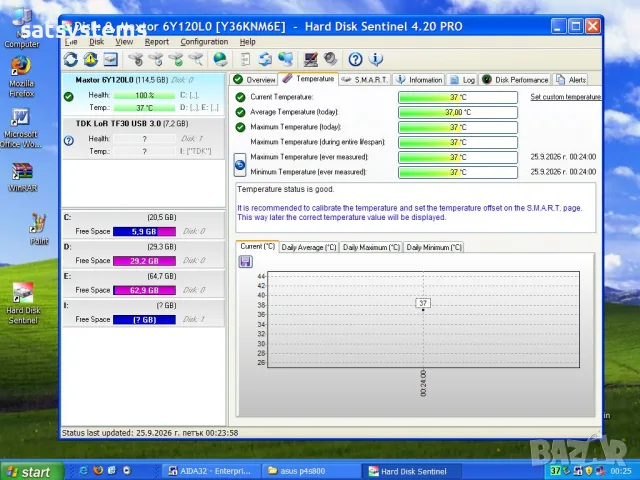 Хард диск Maxtor DiamondMax 9 6Y120L0 120GB IDE Ultra-ATA/133, снимка 8 - Твърди дискове - 56223962