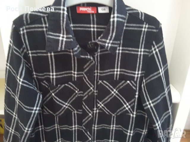 Туника за момиче тип риза до 134 см, снимка 5 - Детски ризи - 36759031