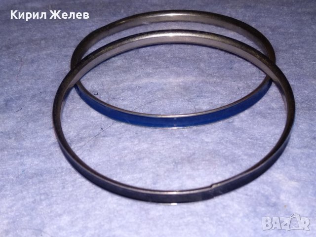 ДВЕ ЕЛЕГАНТНИ МОДНИ АРТ СТОМАНЕНИ ГРИВНИЧКИ СИНЯ и ЧЕРНА 37964, снимка 11 - Гривни - 40836422