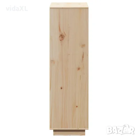 vidaXL Висок шкаф, 74x35x117 см, борово дърво масив, снимка 8 - Бюфети - 56147935