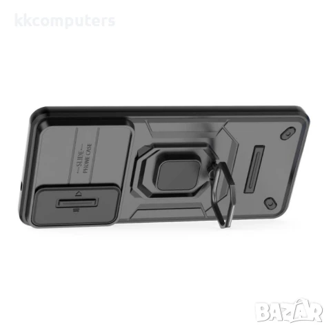 Samsung Galaxy S25 Edge Magnetic Case Lens /Kickstand PC + TPU Удароустойчив Ring Holder Калъф и Про, снимка 3 - Резервни части за телефони - 50614973