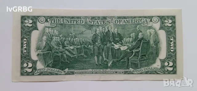 2 долара САЩ 2017 буква L 2 долара 2017 Американска банкнота , снимка 3 - Нумизматика и бонистика - 48803661