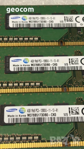 16GB (4x4GB) DDR3 Samsung PC3-12800U (1600Mhz,CL-10,КИТ), снимка 3 - RAM памет - 51417661